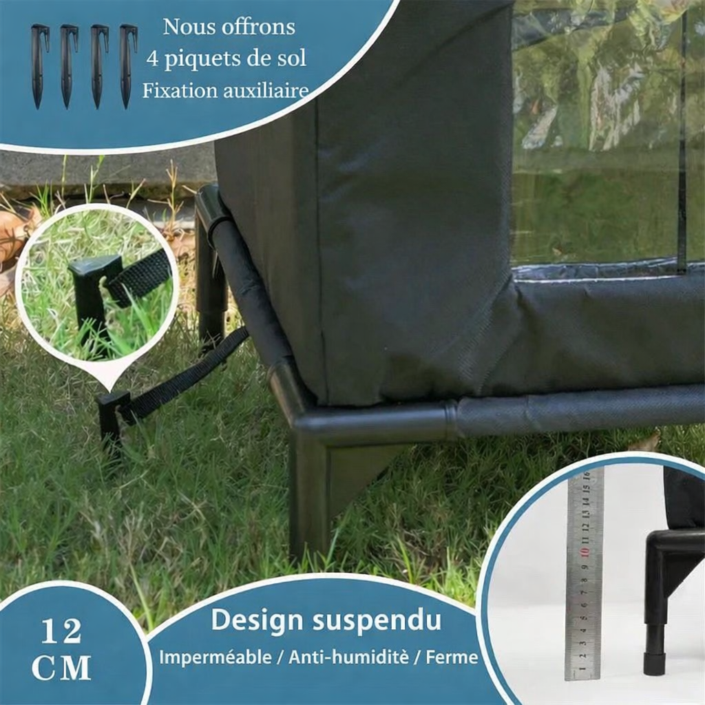 Offre panier chat fermé en extérieur noir