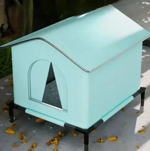 Abri Extérieur pour Chat bleu