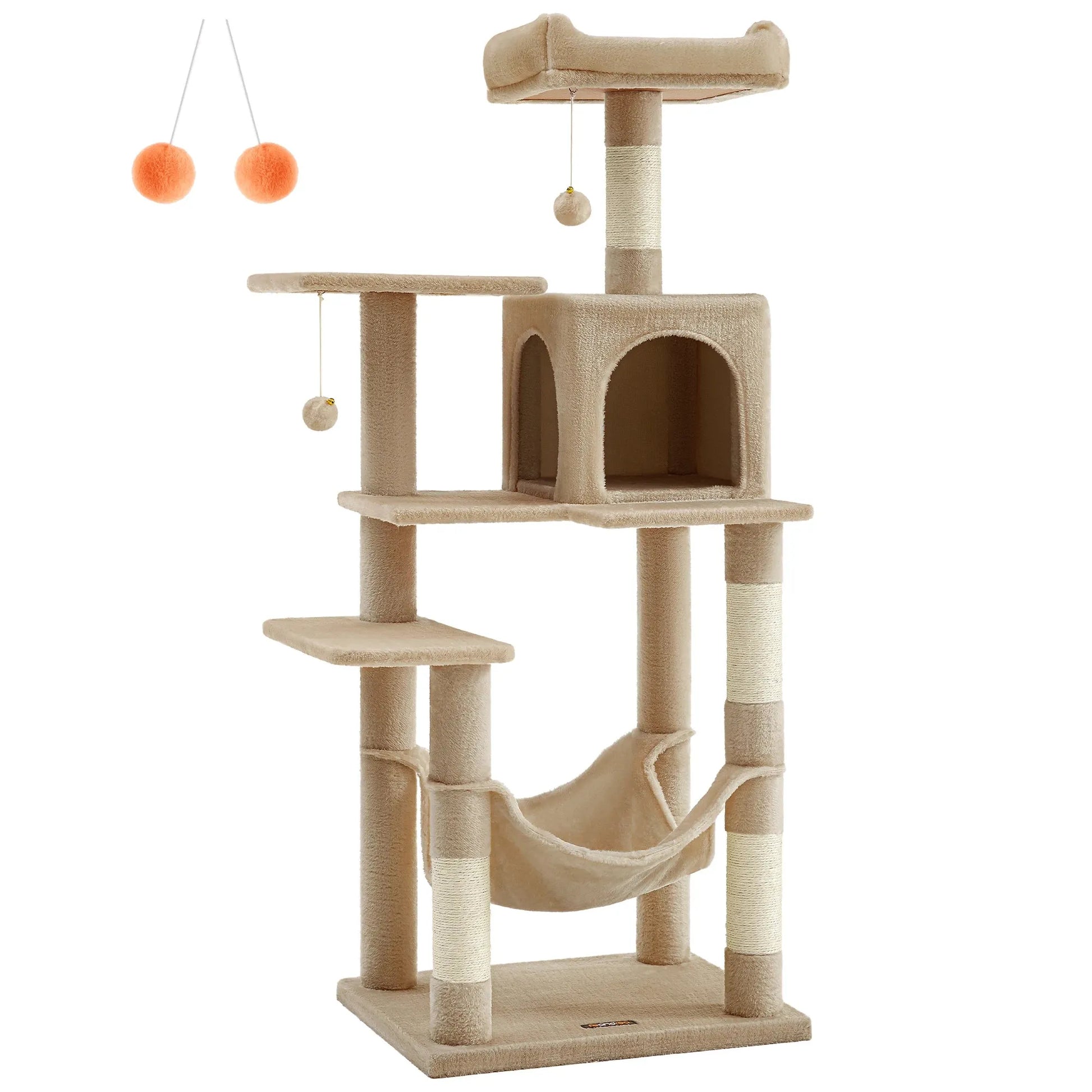 Arbre a chat avec hamac de couleur beige