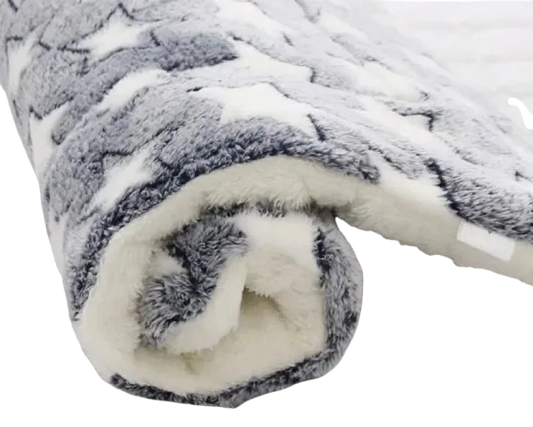 Coussin pour chat a motif bleu 