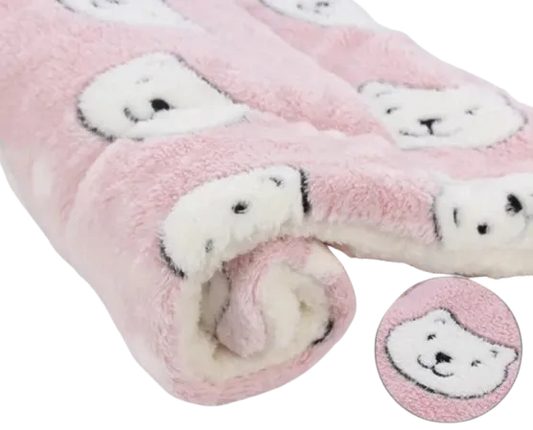 Coussin chat a motif rose