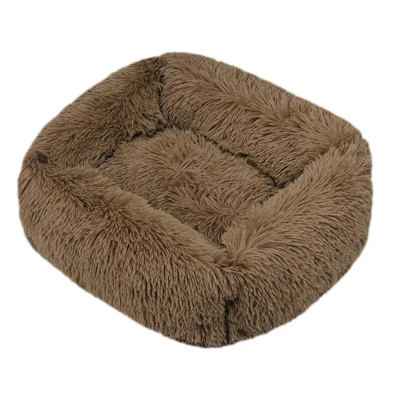Coussin chat ovale Marron