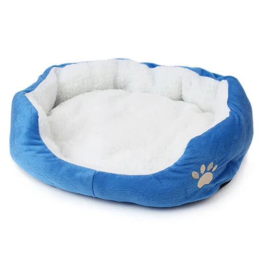 Coussin doux pour chat bleu