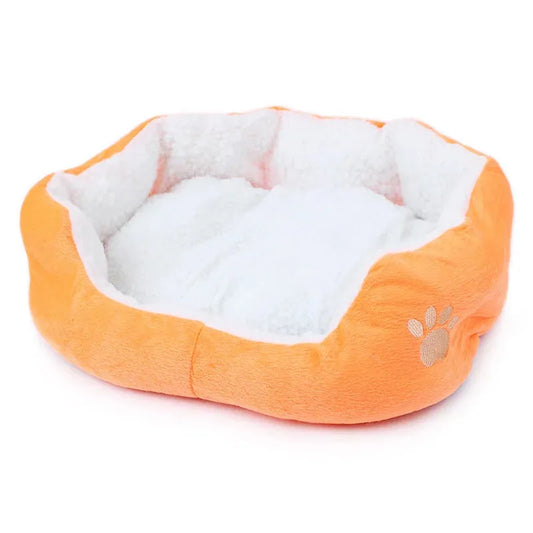 Coussin doux pour chat orange