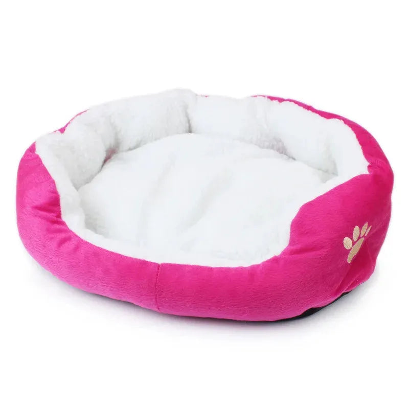 Coussin doux pour chat rose