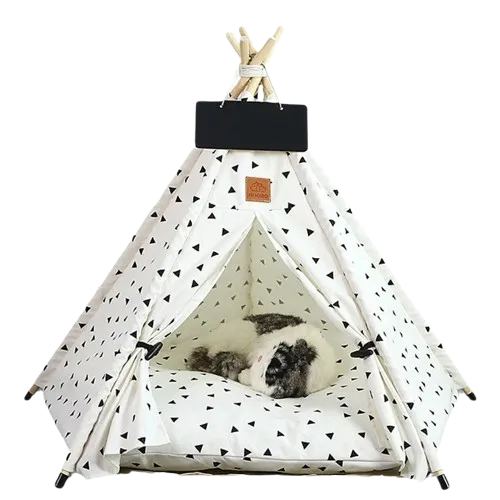Grand tipi pour chat motif petit triangle