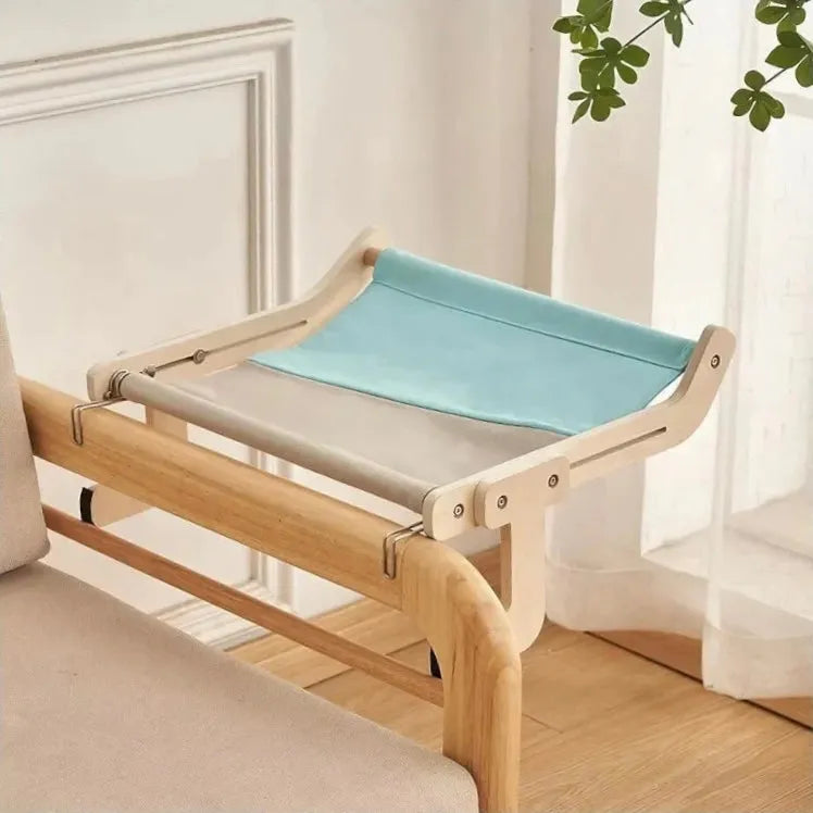 Hamac pour radiateur pour chat bleu suspendu