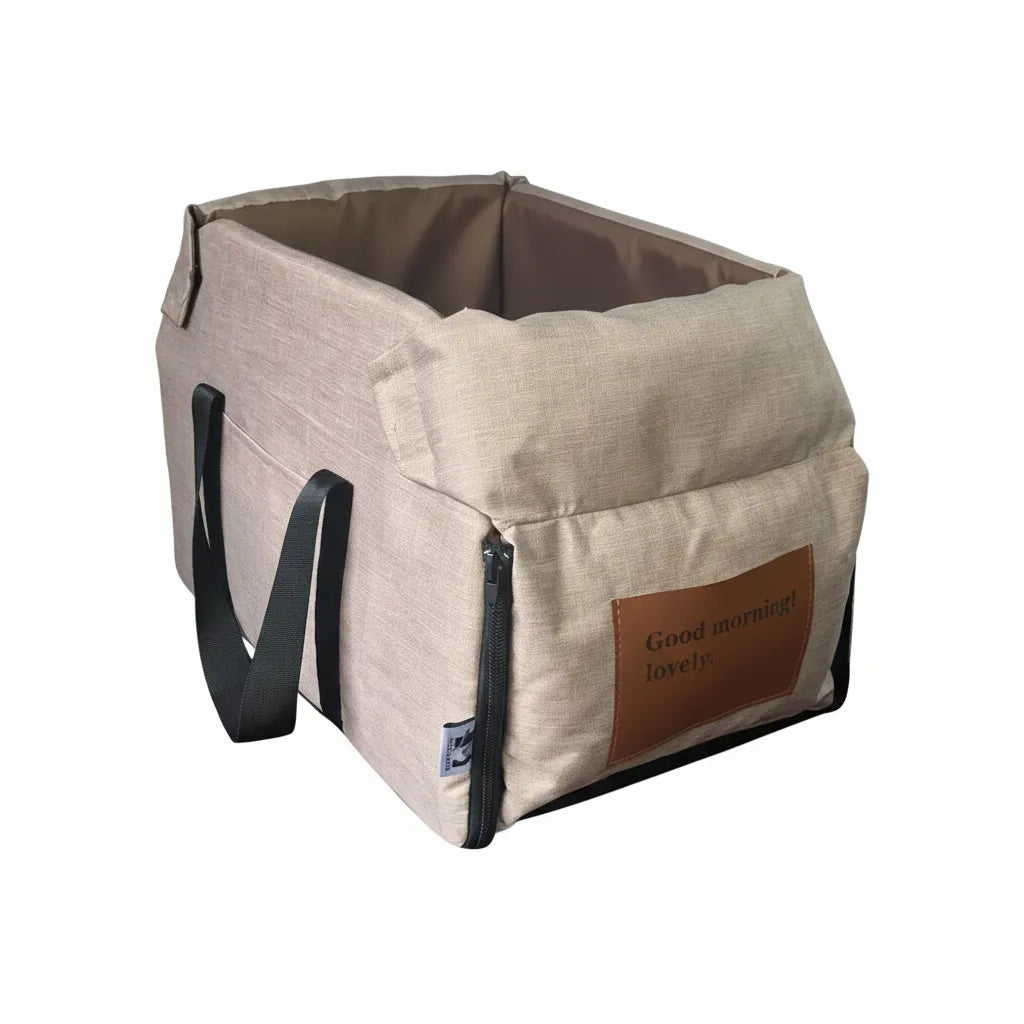 Panier chat voiture extérieur couleur rose clair