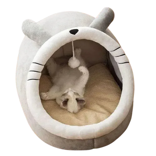 Panier fermé doux pour chat lapin