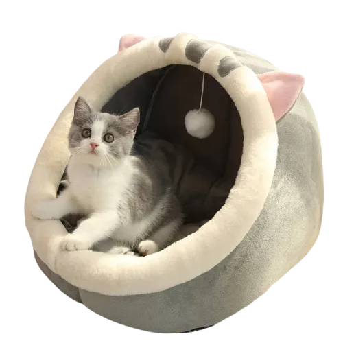 Panier fermé doux pour chat