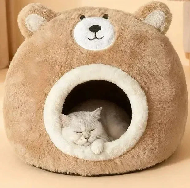 Panier ferme ours pour chat