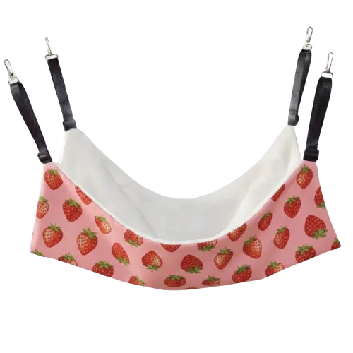 Panier hamac chat motif fraise
