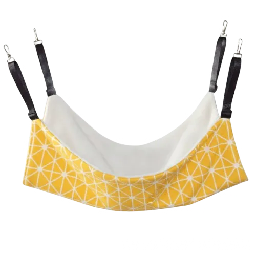 Panier hamac chat motif jaune