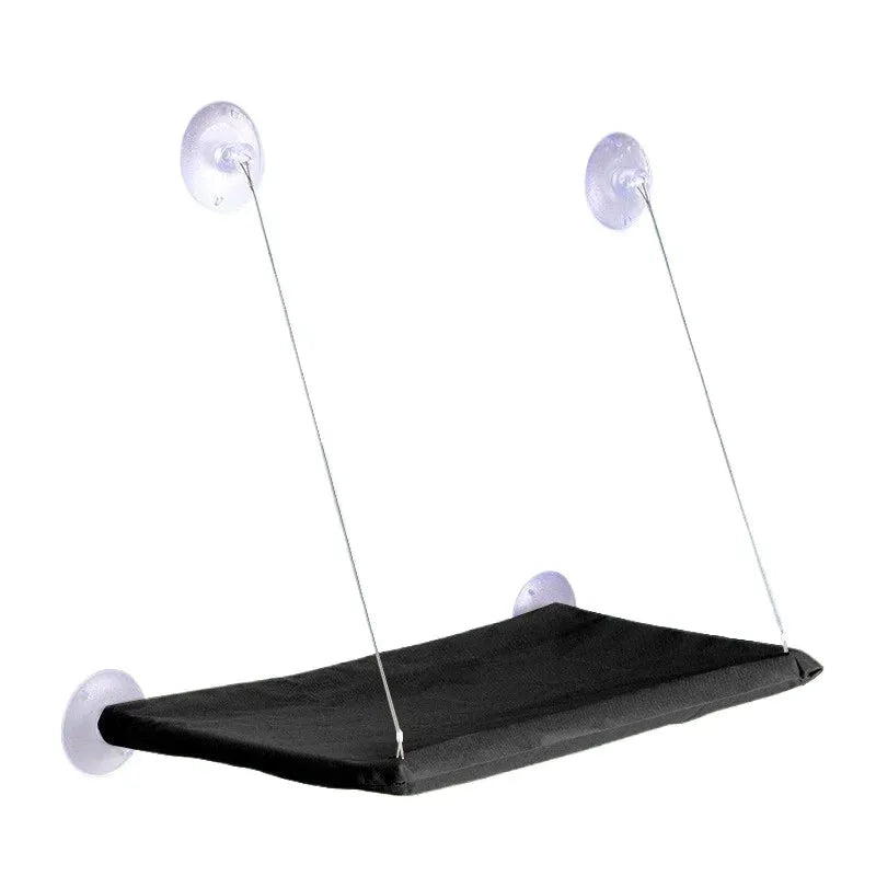 Panier mural ventouses pour chat noir