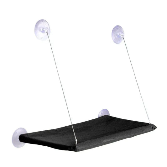 Panier mural ventouses pour chat noir