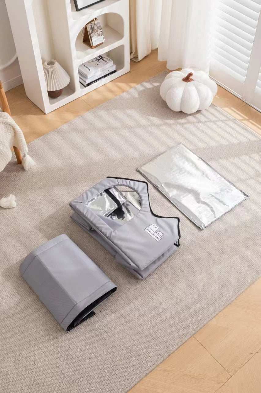 Pièces panier chat extérieur pliable de couleur gris