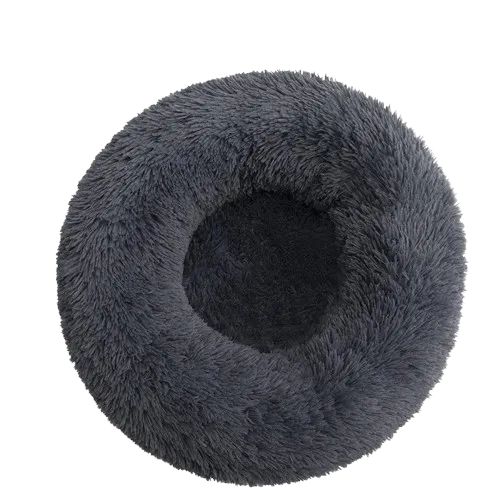 panier rond chat gris foncé