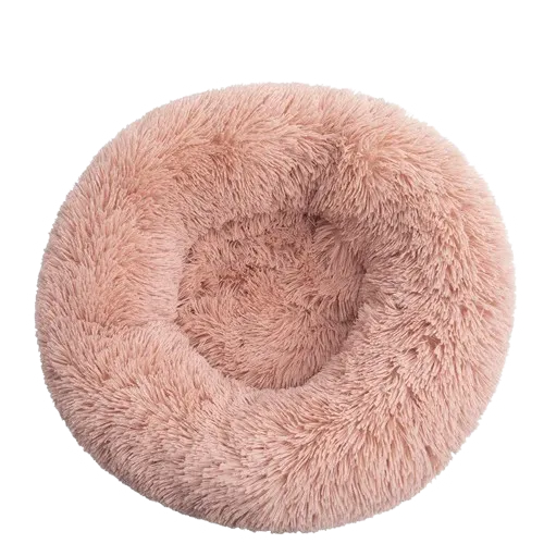 panier rond chat rose foncé