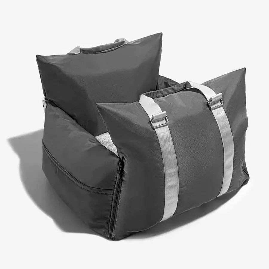 panier transport pour chat gris foncé