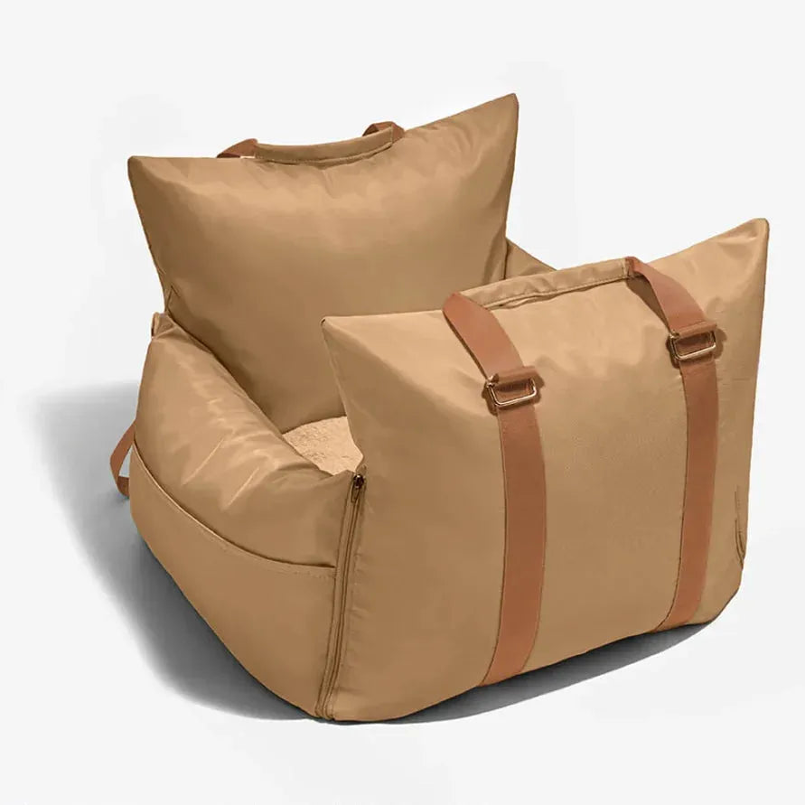 panier transport pour chat marron